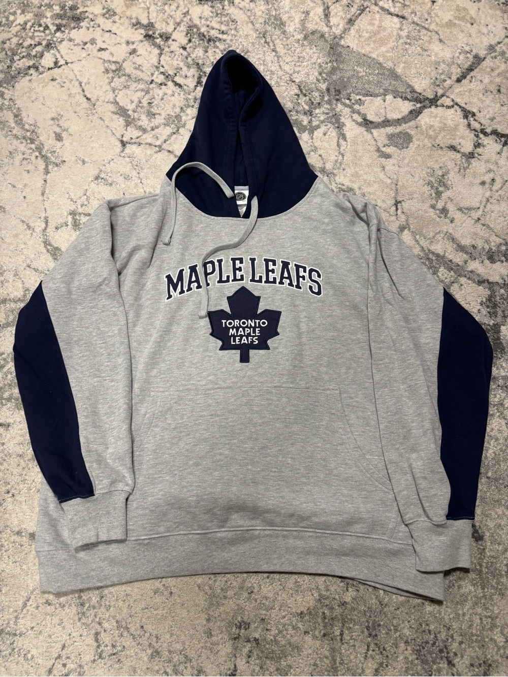 NHL Toronto Maple Leafs Gray and Navy Hooded Sweatshirt